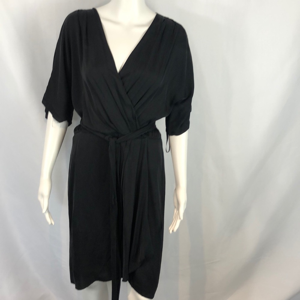 D Von Black Silk Wrap Belt